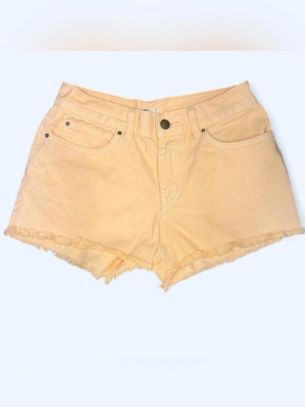 Billabong Peach Frayed Denim Cutoff Shorts - Size 25/26